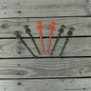6 Vintage Quality Inn Hotel Motel Drink Stirrers Sizzle SticksBarware Bar